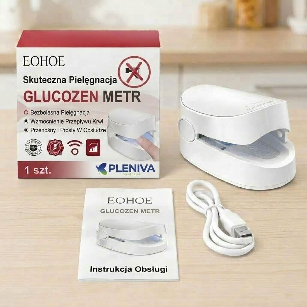 | GlucoCare™ | Kompletna kontrola 3 w 1: Codzienna wygoda bez kłucia i bólu