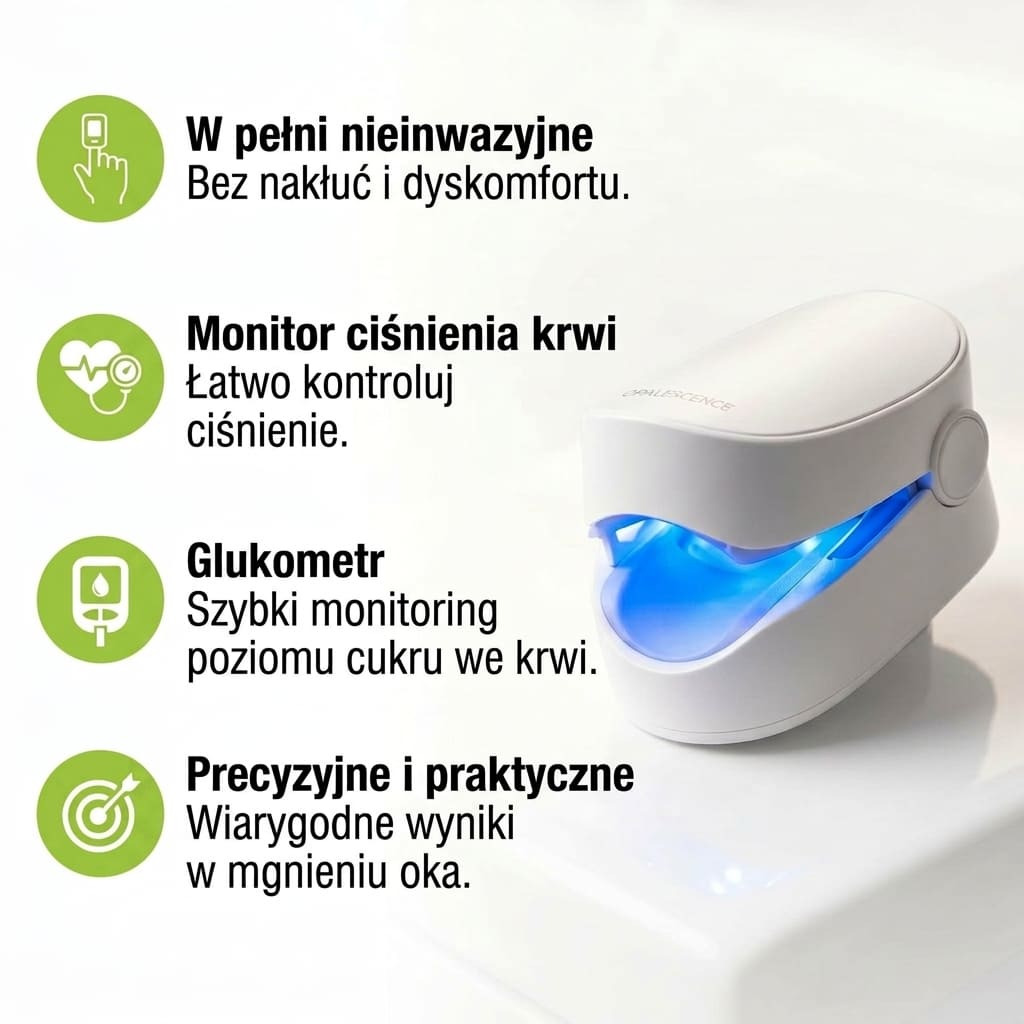 GlucoCare™ | Kompletna kontrola 3 w 1: Codzienna wygoda bez kłucia i bólu