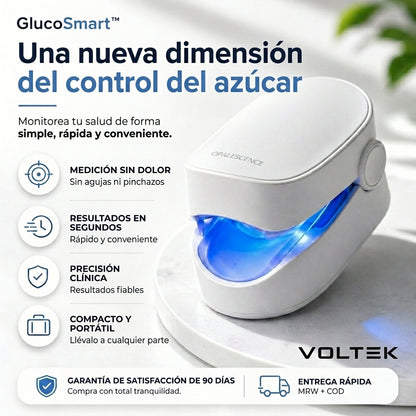 Voltek GlucoSmart™ | Monitor de Salud Portátil 3 en 1 para una mayor tranquilidad cada día
